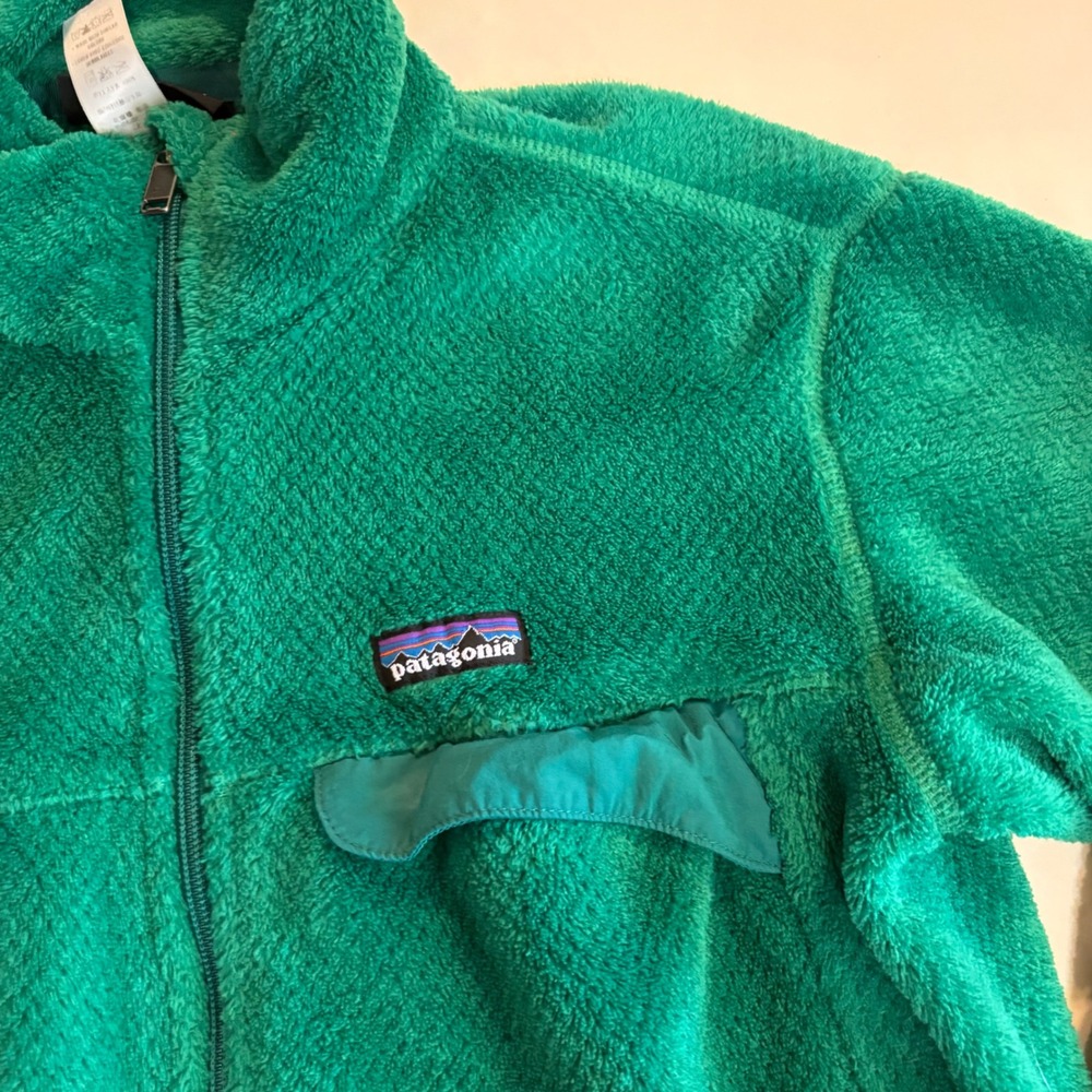 Patagonia Womens Re-Tool Full Zip Fleece Jacket Emerald Green Large - Picture 2 of 6